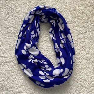 Blue infinity scarf
